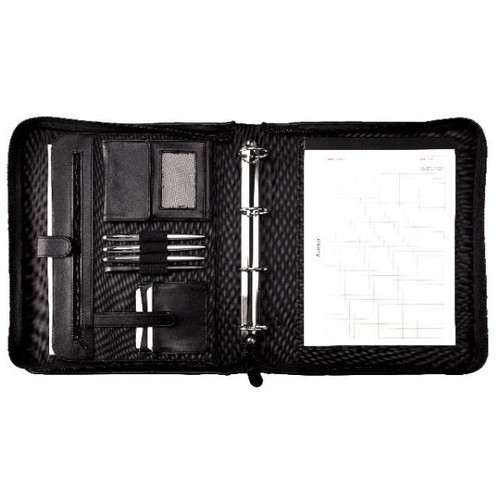 Tagungsmappe mit Reißverschluß AREZZO A4 mit Griff Lederimitat Alassio 30025 Produktbild Front View L