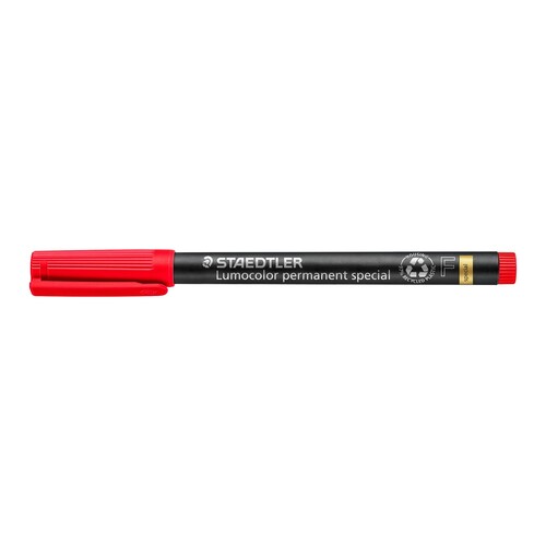 Permanentmarker Lumocolor special F 0,6mm fein rot wetterfest Staedtler 319F-2 Produktbild Additional View 1 L