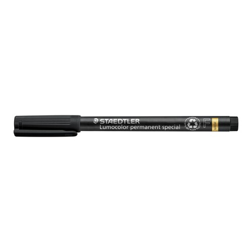 Permanentmarker Lumocolor special F 0,6mm fein schwarz wetterfest Staedtler 319F-9 Produktbild Additional View 1 L