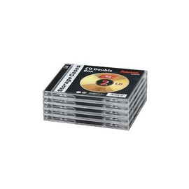 CD Double Jewel Case für 2 CDs transparent Hama 00044745 (PACK=5 STÜCK) Produktbild
