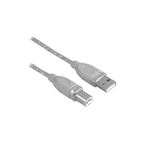 Anschlusskabel USB-2.0-Kabel A-B-Stecker geschirmt gedrillt 3m grau Hama 00045022 Produktbild