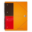 Meetingbook Oxford International A4+ liniert 4-fach Lochung Doppelspirale 80Blatt 80g Optik Paper weiß 100104296 Produktbild Additional View 1 S