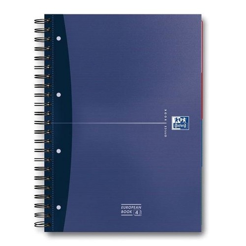 Europeanbook Oxford Office A4+ kariert 4-fach Lochung Doppelspirale 120Blatt 90g Optik Paper weiß 100104738 Produktbild Additional View 3 L