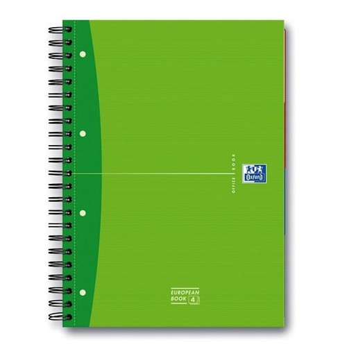 Europeanbook Oxford Office A4+ kariert 4-fach Lochung Doppelspirale 120Blatt 90g Optik Paper weiß 100104738 Produktbild Additional View 4 L