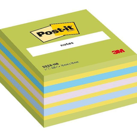 Haftnotizen Post-it Notes Würfel 76x76mm farbig sortiert neon Papier 3M 2028NB (ST=450 BLATT) Produktbild