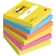 Haftnotizen Post-it Notes Energetic 76x76mm Rainbow Papier 3M 654-TFEN (PACK=6x 100 BLATT) Produktbild