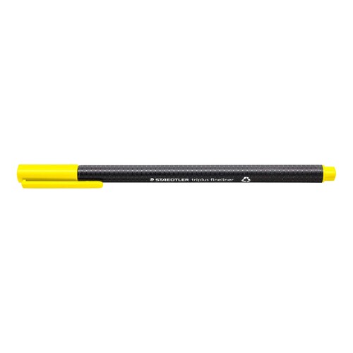 Fineliner Triplus 334 0,3mm Dreikant gelb Staedtler 334-1 Produktbild Additional View 1 L