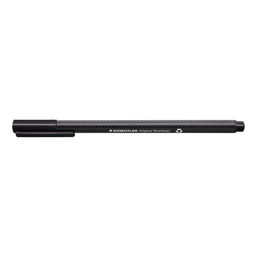 Fineliner Triplus 334 0,3mm Dreikant schwarz Staedtler 334-9 Produktbild Front View L