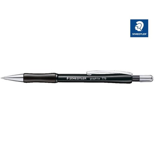 Druckbleistift mit Gummigriffzone 0,5mm graphite 779 schwarz Staedtler 77905-9 Produktbild Front View L