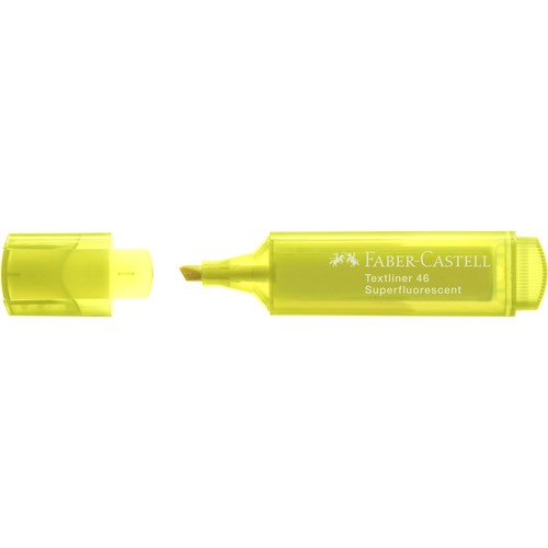 Textmarker TL 46 Superfluorescent Keilspitze gelb Faber Castell 154607 Produktbild Front View L