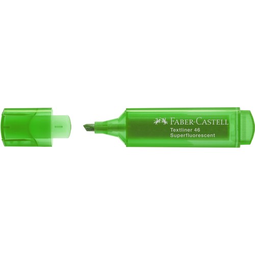 Textmarker TL 46 Superfluorescent Keilspitze grün Faber Castell 154663 Produktbild Front View L