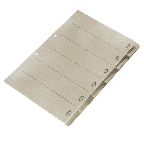 Register für Universalakte A4 6-teilig grau Papier Leitz 1882-00-85 Produktbild Front View L