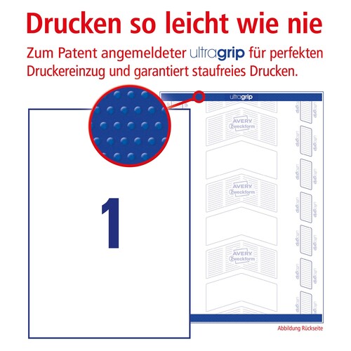 Etiketten Inkjet+Laser+Kopier 210x297mm auf A4 Bögen weiß Zweckform 6119 (PACK=30 STÜCK) Produktbild Additional View 3 L