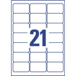 Adress-Etiketten Inkjet 63,5x38,1mm auf A4 Bögen transparent Zweckform J8560-25 (PACK=525 STÜCK) Produktbild Additional View 2 S