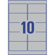 Typenschild-Etiketten Laser+Kopier 96x50,8mm auf A4 Bögen silber Polyester Zweckform L6012-20 (PACK=200 STÜCK) Produktbild Additional View 2 S