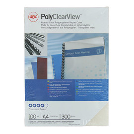 Einbanddeckel PolyClearView A4 300µ transparent matt GBC IB386848 (PACK=100 STÜCK) Produktbild