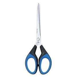Schere Soft-Cut 18cm für Rechts-/ Linkshänder Edelstahl schwarz/blau Kunststoff Soft Griff Wedo 9897 Produktbild