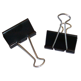 Foldbackklammern 15mm schwarz mit silbernem Bügel BestStandard (PACK=12 STÜCK) Produktbild