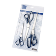 Schere Set von 16cm bis 25,5cm blau Edelstahl mit Kunststoffgriff Alco 1429 (PACK=3 STÜCK) Produktbild