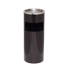 Standascher mit Abfallsammler ø 25cm Höhe 61cm schwarz Stahlblech Alco 2940-11 Produktbild
