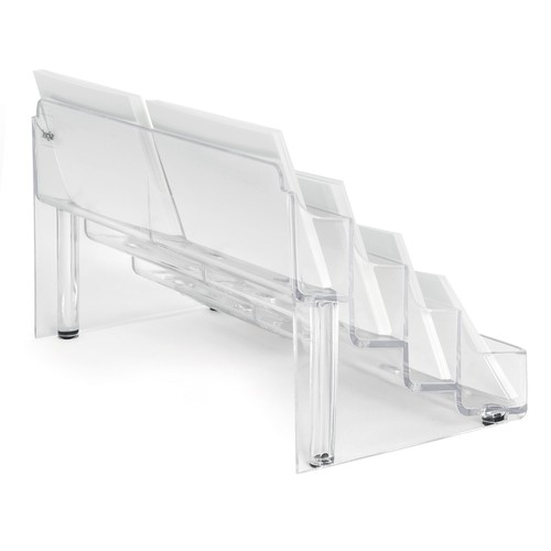Visitenkarten-Aufsteller mit 8Fächern 94x85mm für 560Karten glasklar Hartplastik Sigel VA138 Produktbild Additional View 1 L