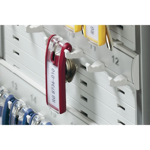 Schlüsselanhänger Key Clip mit auswechselbarem Schild rot Kunststoff Durable 1957-03 (BTL=6 STÜCK) Produktbild Additional View 2 L