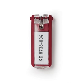 Schlüsselanhänger Key Clip mit auswechselbarem Schild rot Kunststoff Durable 1957-03 (BTL=6 STÜCK) Produktbild