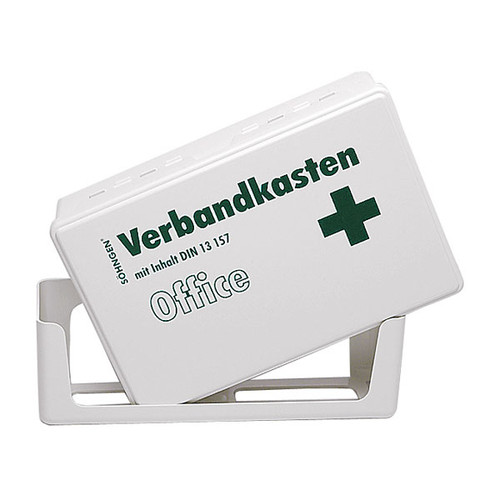 Erste-Hilfe-Verbandskasten 26x16x7cm weiß gefüllt nach DIN 13157