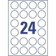 Sicherheits-Etiketten Laser+Kopier 40mm ø auf A4 Bögen weiß Polyester Zweckform L6112-20 (PACK=480 STÜCK) Produktbild Additional View 2 S