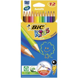 Farbstifte Kids evolutions sechskant Kartonetui sortiert BIC 82902914 (PACK=12 STÜCK) Produktbild