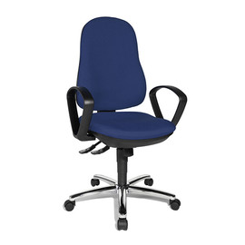 Drehstuhl Syncro Steel mit Armlehnen blau Topstar 8929G26 Produktbild