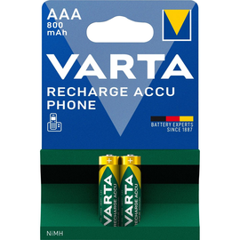 Akku Professional Phone Power Micro AAA NiMh 1,2V 800mAh Varta T398 (PACK=2 STÜCK) Produktbild