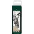 Tuschestifte PITT ARTIST PEN Etui Schwarz verschiedene Stärken Faber Castell 167100 (ETUI=4 STÜCK) Produktbild
