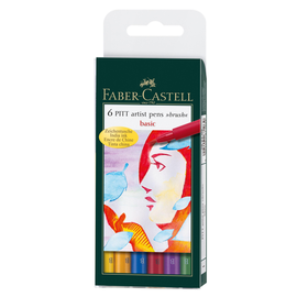 Tuschestifte PITT ARTIST PEN Etui Basic 1,0mm breit Faber Castell 167103 (ETUI=6 STÜCK) Produktbild