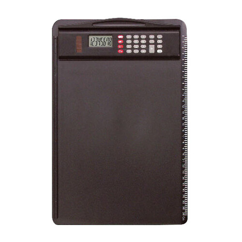 Klemmbrett mit abnehmbarem Rechner A4 schwarz Alassio 0085 Produktbild Front View L