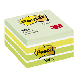 Haftnotizen Post-it Notes Würfel 76x76mm pastellgrün Papier 3M 2028G (ST=450 BLATT) Produktbild