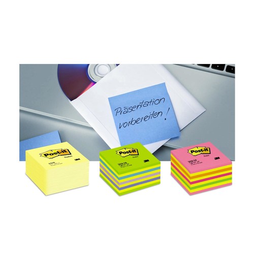 Haftnotizen Post-it Notes Würfel 76x76mm pastellgrün Papier 3M 2028G (ST=450 BLATT) Produktbild Additional View 3 L