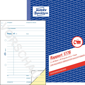 Rapport A5 hoch 2x40Blatt selbstdurchschreibend Zweckform 1776 Produktbild