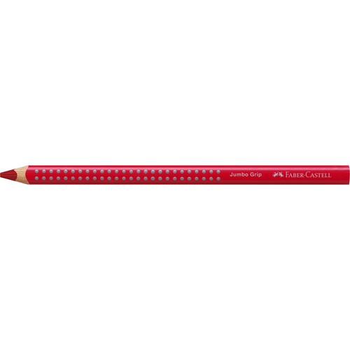 Farbstift mit Noppen JUMBO GRIP dreikant permanentkarmin Faber Castell 110926 Produktbild Front View L