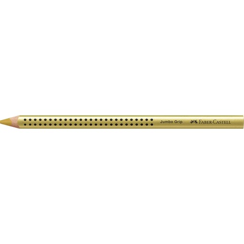Farbstift mit Noppen JUMBO GRIP dreikant gold Faber Castell 110981 Produktbild Front View L