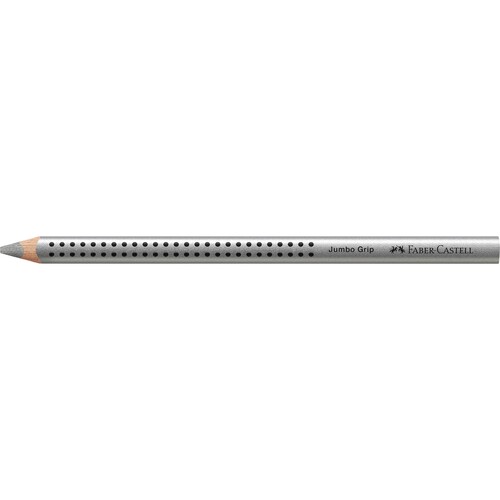 Farbstift mit Noppen JUMBO GRIP dreikant silber Faber Castell 110982 Produktbild Front View L