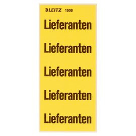 Inhaltsschilder Lieferanten gelb Leitz 1508-00-00 (BTL=100 STÜCK) Produktbild