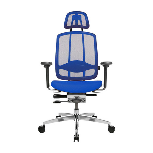 Drehstuhl Alu Medic 10 mit Armlehnen und Kopfstütze mit Dondola dunkelblau Topstar Z59BDTT8XH Produktbild Front View L