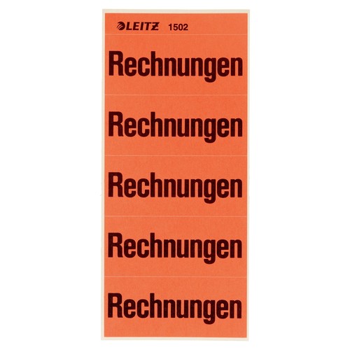 Inhaltsschilder Rechnungen rot Leitz 1502-00-00 (BTL=100 STÜCK) Produktbild Front View L