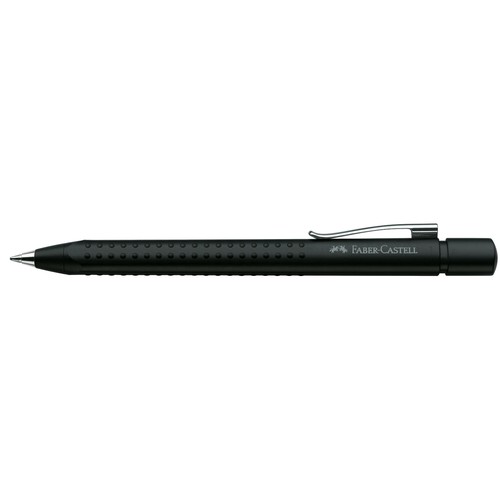 Kugelschreiber Grip 2011 mit Noppen schwarz-matt Faber Castell 144187 Produktbild Front View L