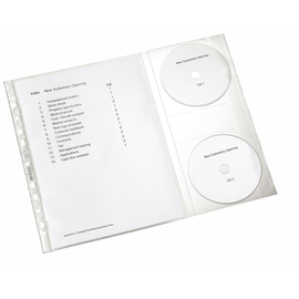 Prospekthüllen mit CD-Klappe A4 120µ PP genarbt Leitz 4761-30-03 (PACK=5 STÜCK) Produktbild