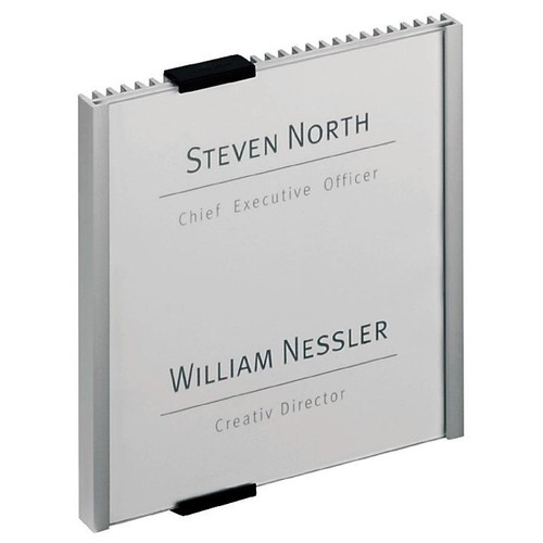 Türschild INFO SIGN 153x155mm silber Aluminium Durable 4802-23 Produktbild