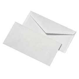 Briefumschlag ohne Fenster mit Seidenfutter DIN lang 110x220mm nassklebend 80g weiß (PACK=25 STÜCK) Produktbild
