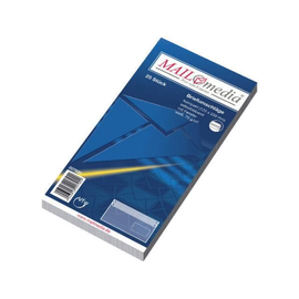 Briefumschlag mit Fenster Kompakt 125x229mm selbstklebend 75g weiß mit grauem Innendruck (PACK=25 STÜCK) Produktbild