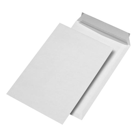 Versandtasche ohne Fenster C4 229x324mm mit Haftklebung 90g weiß Offset mit grauem Innendruck (PACK=10 STÜCK) Produktbild